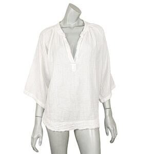 9SEED Double Gauze MARRAKESH Dashiki top White cotton size S